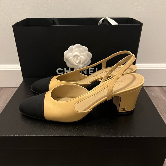 SOLD Chanel Classic Slingback Heels 36 - Picture 2 of 8